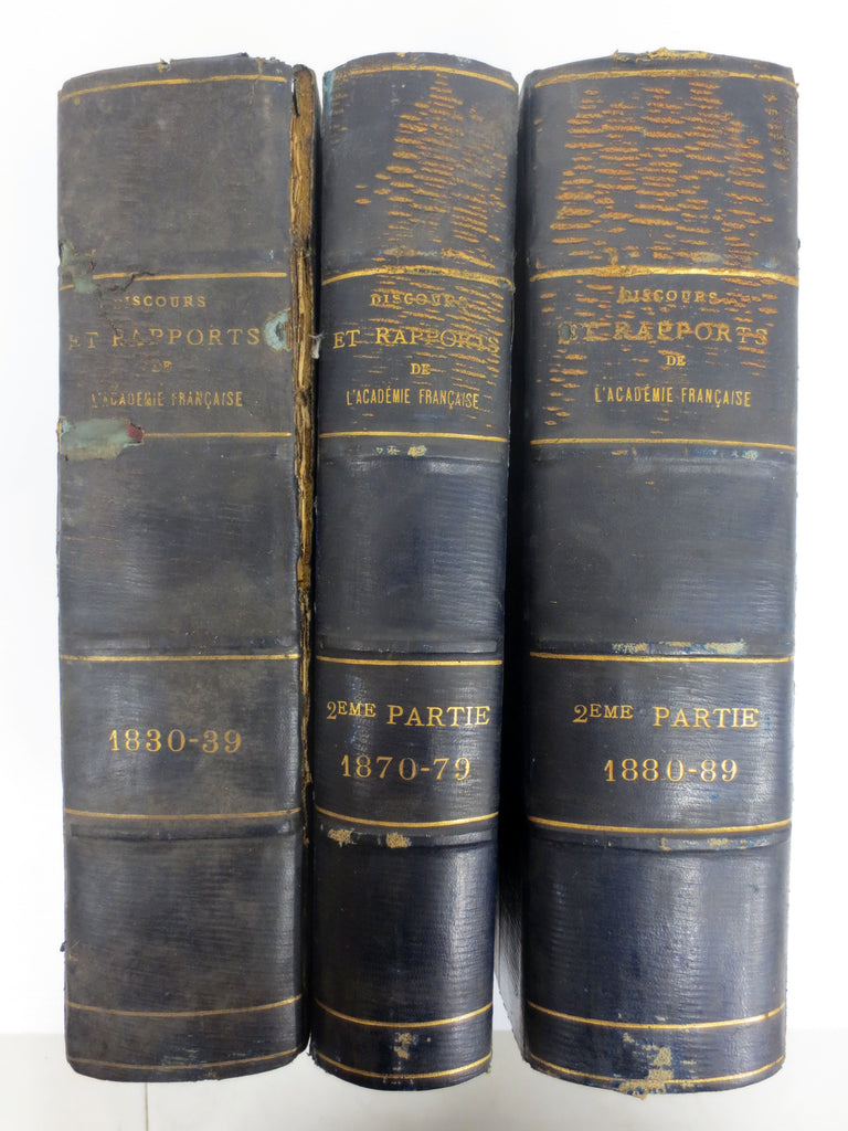 Antique 1800's French Academy Speeches Reports & Letters by Famous Authors Lamartine, Ségur, Dumas