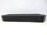 Antique Violin Wood Case 30" Handmade, Black Casket Funeral, Brass, Folk Art