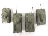 Lot of 4 Aurora WWII Army Military Mini Tanks, Toy Models, USA, Complete