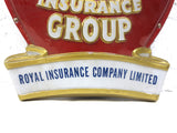 Vintage Mid Century Royal Liverpool Insurance Advertising, Crown Earth Red Hart