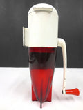 Vintage Mid Century Wall Ice Crusher 10" by Dazey, Atomic Age Rocket Shape, Red