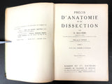 Antique 1920 Anatomy Dissection Medical Book by Rouvière 197 Illustrations Paris