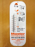 1970's Garage Thermometer Bikini Pin Up Advertising, Wajax Portable Heat Constru