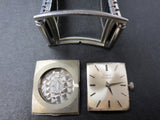 Vintage 1950's Girard Perregaux Stainless Steel Swiss Watch, 17 jewels, Square