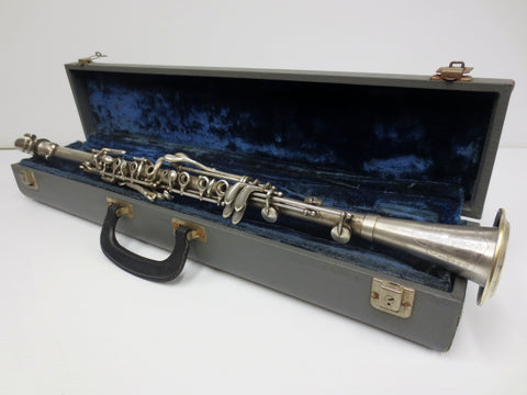 Vintage 1930's CG Conn Pan American Metal Clarinet, Capitol/Cavalier Model, Elkh