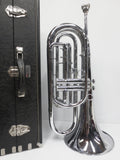 1980's Baritone Bugle Brass Horn, Dynasty II Model by DEG USA Wisconsin, With Ca