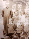 Vintage 1920's Catholic School Classroom Photo, Young Boys, Priests, Montreal