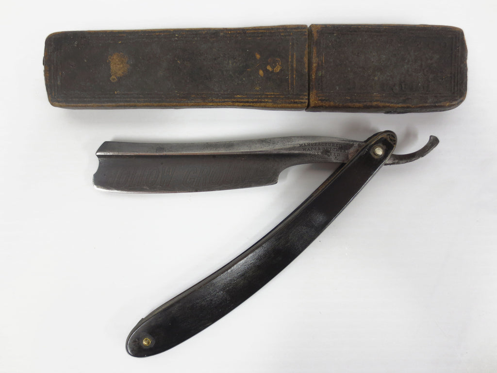 Antique Wade and Butcher Sheffield 7/8 Straight Razor, Hollow Ground, Hallmark