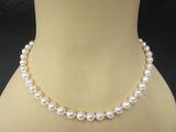 Vintage Princess Cultured Pearls Necklace 17", 48 Pearls 8-9mm $1500 Value