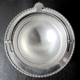 Vintage Silver Plated Butter Caviar Dish, Globe Shape, Sliding Roll Top, England