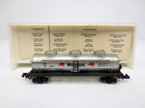 Vintage Mobilgas Train Freight Car Oil Tanker N Scale by Bachmann, 3 Dome Tank