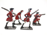 Vintage Antique Lead Toy Soldiers Shooting Muskets, Red British Army, 1 1/2"