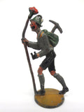 Vintage Antique Lead Toy Swiss Alpinist Figurine, Ice Axe, binoculars, hat, 2"