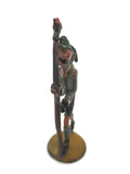 Vintage Antique Lead Toy Swiss Alpinist Figurine, Ice Axe, binoculars, hat, 2"