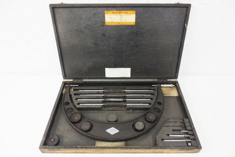 Vintage Moore & Wright Sheffield Outside Micrometer 12-16", Dovetail Wood Box, Tags, Instructions, Made in England