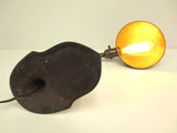 Vintage Antique Art Deco Cast Iron Gooseneck Lamp Light, Ornate, Gold, Rewired