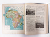 Antique 1910 Geography Book 10X8" Ontario School, 100+ Color Maps/Illustrations