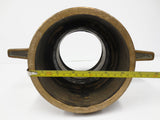 Large Antique Brass 6" Fire Truck Fire Hose Adapter Connector Coupling, Threaded