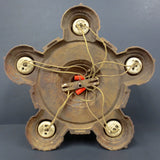 Antique 1920s Markel Art Deco 5 Light Ceiling Flush Mount Fixture 14" Diameter