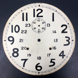 Antique Banjo Wall Clock Dial Face 11", Seconds Dial, 24 Hours, Hand Painted, Lo