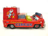 Vintage 1950's Tin Circus Toy Car, Exelo Japan, Clown Driving, American Circus