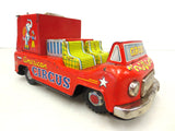 Vintage 1950's Tin Circus Toy Car, Exelo Japan, Clown Driving, American Circus