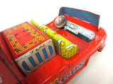 Vintage 1950's Tin Circus Toy Car, Exelo Japan, Clown Driving, American Circus