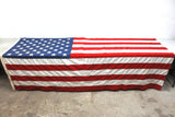 Vintage 50 Sewn Stars American U.S.A. Flag 5 X 9 Feet, Cotton Bunting, Casket