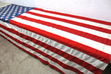 Vintage 50 Sewn Stars American U.S.A. Flag 5 X 9 Feet, Cotton Bunting, Casket