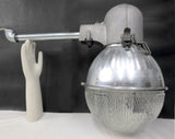 Vintage 1960s Holophane Street Light Globe Fixture 12" Dia Industrial Bubble Gum