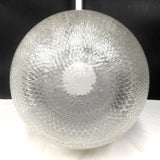 Vintage 1960s Holophane Street Light Globe Fixture 12" Dia Industrial Bubble Gum