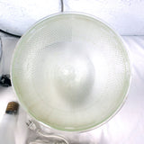 Vintage 1960s Holophane Street Light Globe Fixture 12" Dia Industrial Bubble Gum