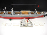 4 Feet Long Handmade Wooden Ship Boat WWII American Scout, Handmade, Propeller & Rudder, RC Ready