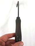 Rare Antique David Borloz Vallorbes Watchmaker Machinist Tool 10" Long, Sickle Shape with a Filing Head