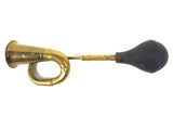 Antique 1920's Veteran Car Brass Horn w/ Large Rubber Bulb 17" Long, Powerful