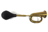 Antique 1920's Veteran Car Brass Horn w/ Large Rubber Bulb 17" Long, Powerful