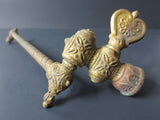 Antique Victorian Brass Gas Lamp Light Arm 10 3/4", Ornate Swivel Light Fixture