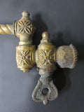 Antique Victorian Brass Gas Lamp Light Arm 10 1/2", Ornate Swivel Light Fixture