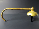 Antique Victorian Brass Gas Lamp Light Arm, Ornate Flower Light Fixture Sconce